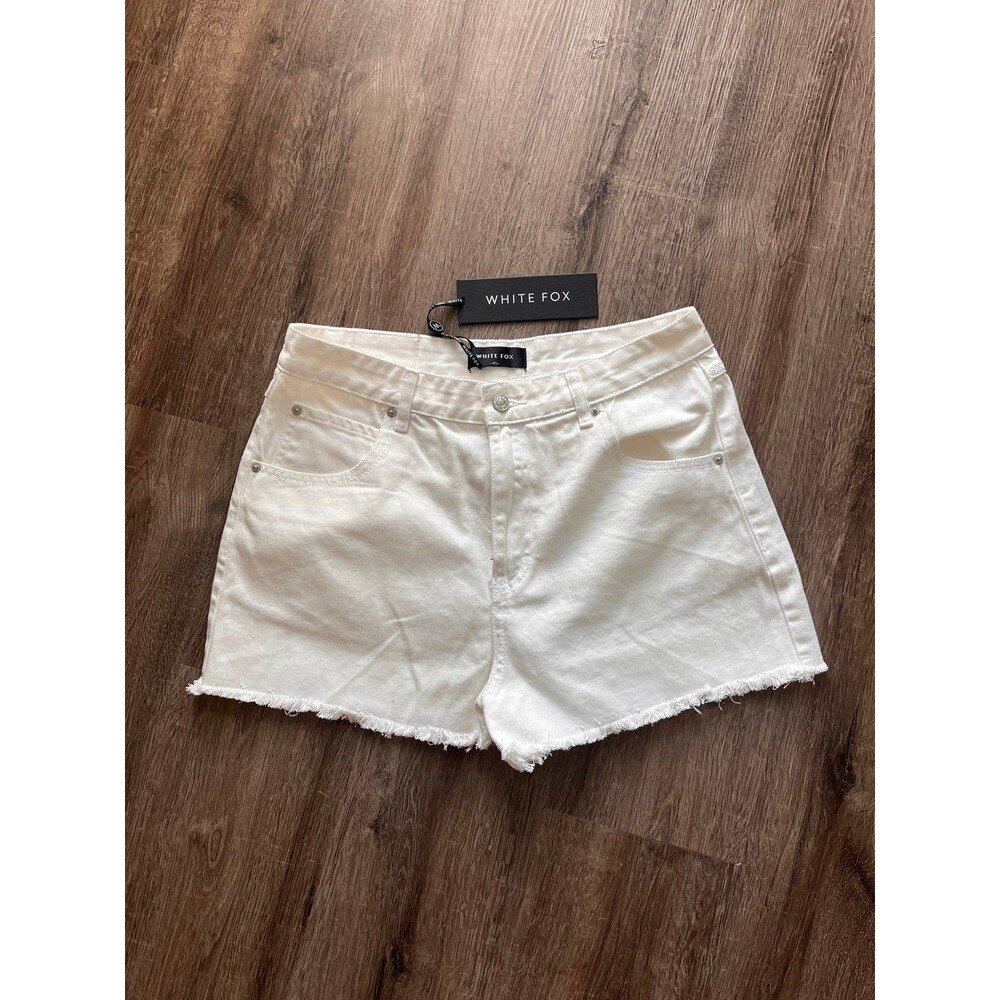 White Fox White Denim Shorts